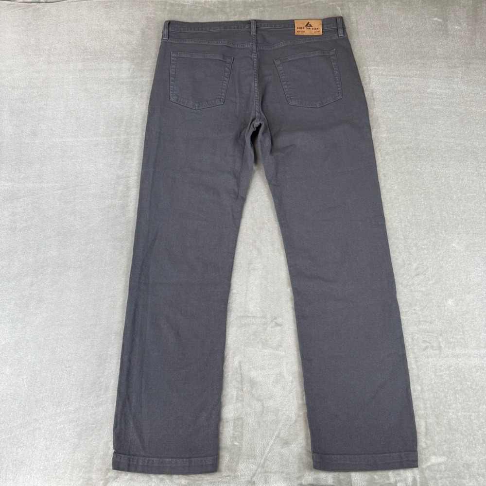 American Giant Roughneck Stretch Canvas Pants Mens 36x32 Iron Gray $165 USA NWOT - Picture 6 of 8